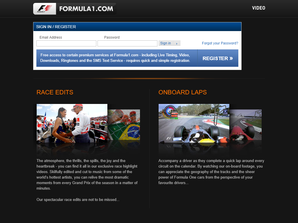 F1 Website